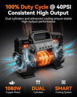 WOLFBOX Compresor de aire de 12 V, compresor de aire todoterreno de...