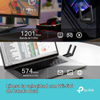 TP-Link Adaptador USB WiFi 6 para PC-1800 Mbps, antenas de alta ganancia