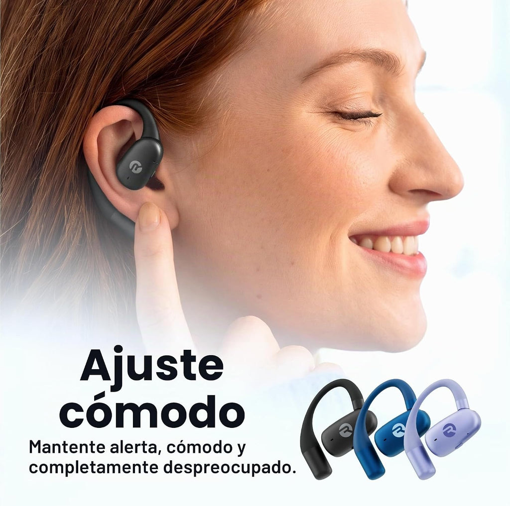 Raycon Everyday - Auriculares de oreja abierta, doble micrófono, 40H, color
