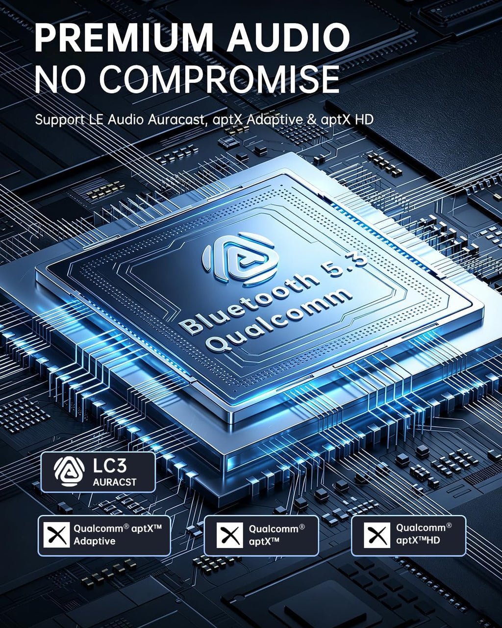 Adaptador de audio Bluetooth LE para avión y transmisor Auracast para