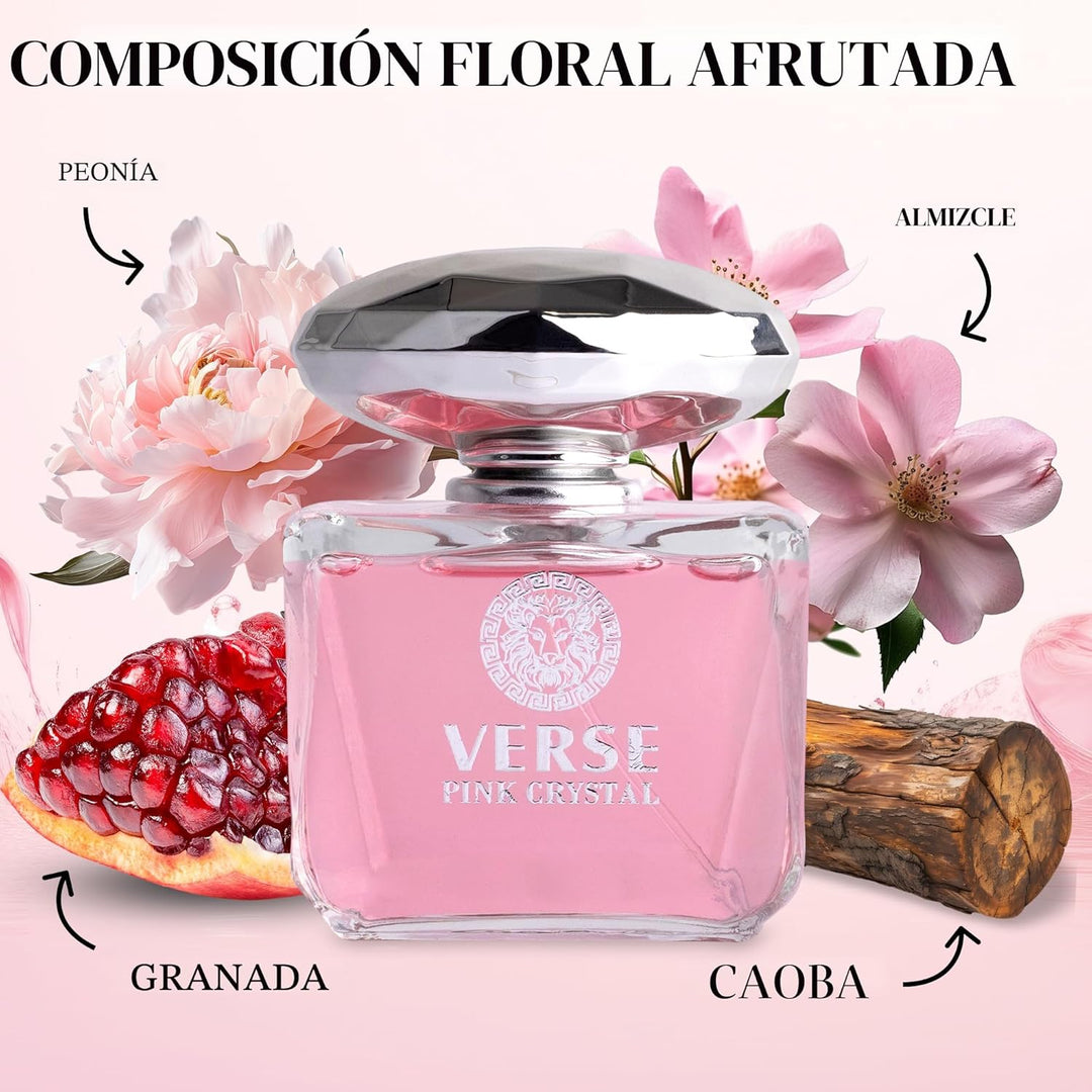 Verse Pink Crystal Eau De Parfum para Mujer - Notas Superiores de G...