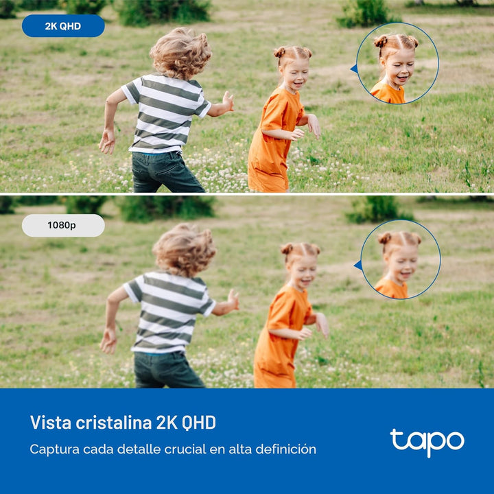 TP-Link Tapo Cámara de Seguridad Wi-Fi para Exteriores 2K QHD con P...