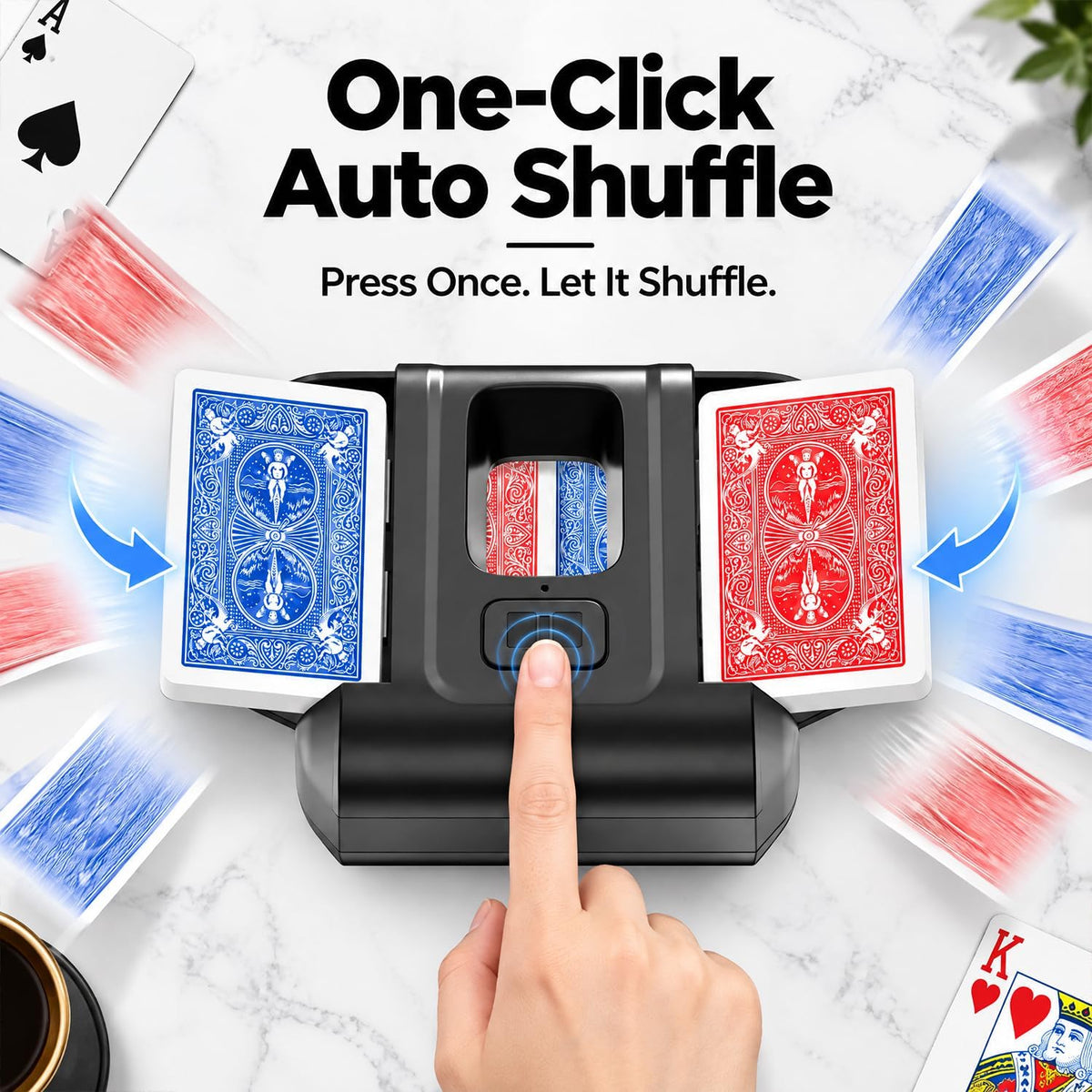 Barajador Automático de Cartas para 1-2 Barajas