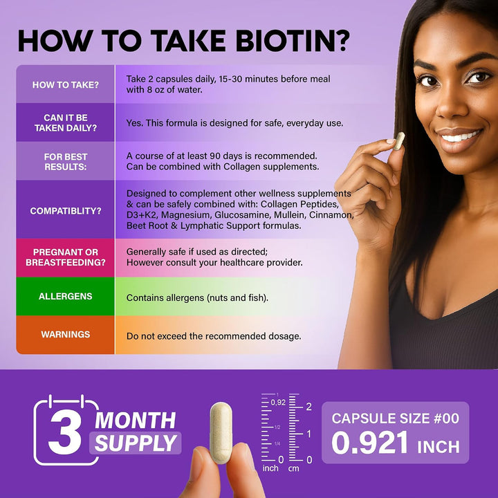 Biotin Colágeno | Ácido hialurónico | Queratina - Apoya el ciclo no...