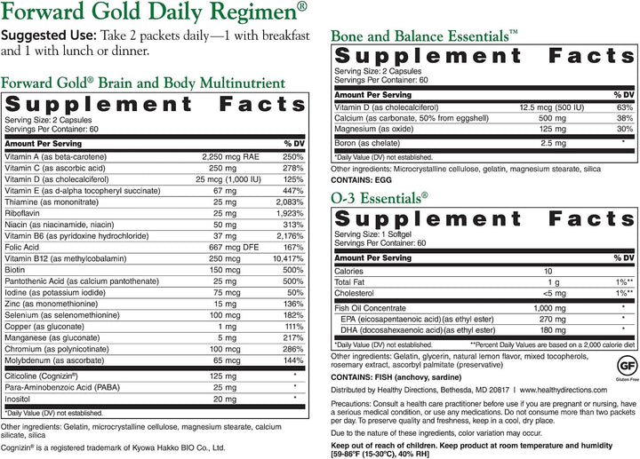 Dr. Whitaker's Forward Gold Daily Régimen Suplemento vitamínico...