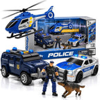 Juego de juguetes de coche de policía, camión blindado SWAT