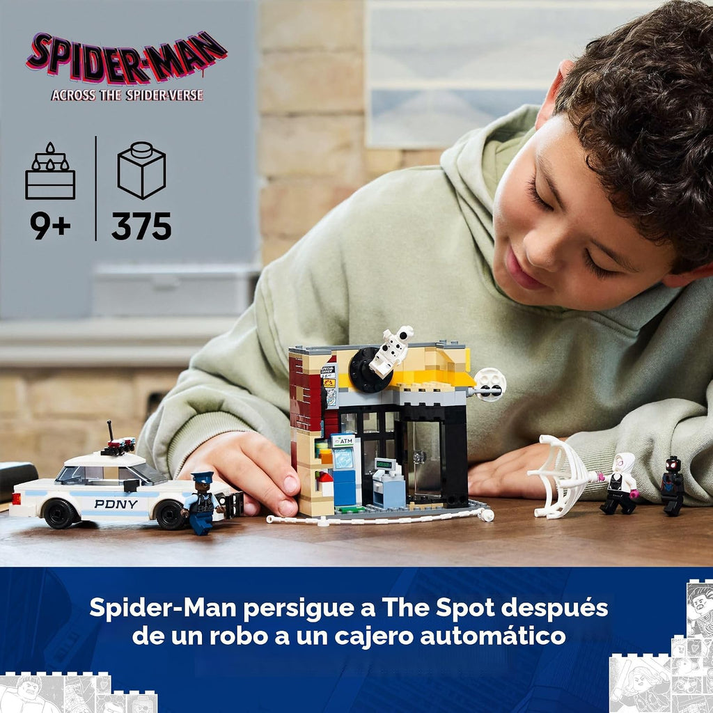 LEGO Marvel Spider-Verse Miles Morales vs. The Spot - Juego de juguetes de construcción – Juguete de superhéroe de Marvel para niños y niñas, a partir de 9 años – con 4 minifiguras – Idea de regalo