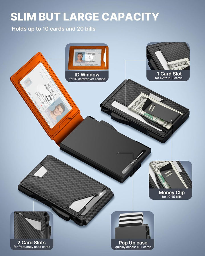 typecase Cartera táctica para hombre: funda para tarjetas desplegab...