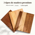 Juego de tablas de cortar libros con soporte de madera para cocineros