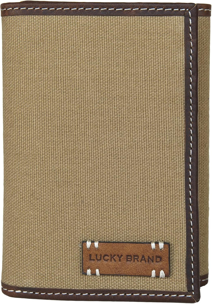 Lucky Brand Men's Trifold Wallet | ID Window | Card Slots | Gen...