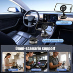 Soporte magnético para teléfono para automóvil con difusor de fragancia, soporte universal giratorio de 360° para teléfono móvil compatible con MagSafe iPhone 17/16/15/14/13/12 y más (gris