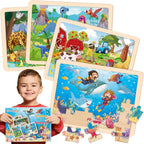 8 paquetes de rompecabezas de madera de animales y princesas para niños de 4 a 6 años, rompecabezas para niños de 2 a 4 años, rompecabezas educativos preescolares, tableros, regalos para niños y niñas