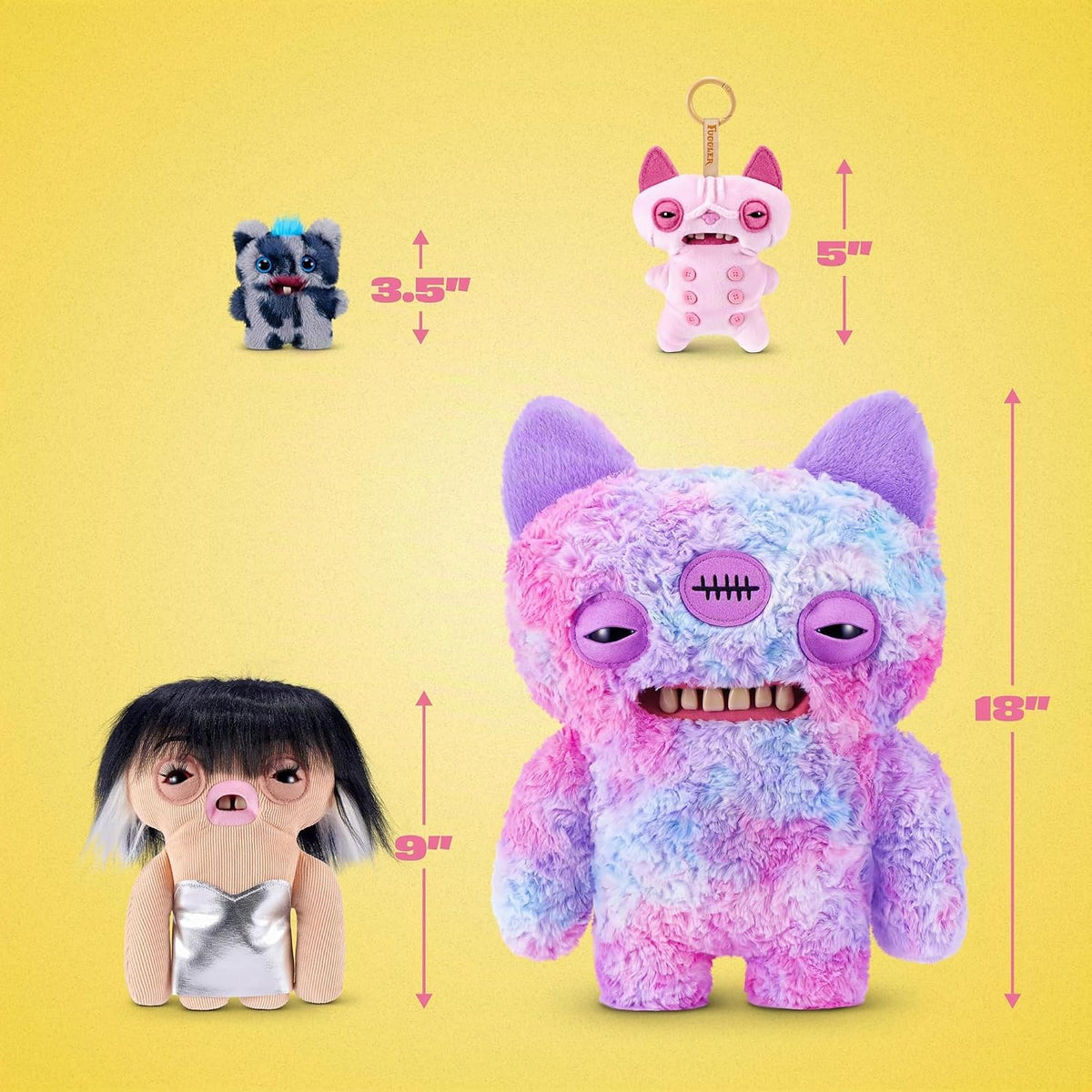 FUGGLER Mini serie 1 sin licencia - Peluche Baby Fugg Screech Edition de 3.5 pulgadas (8 unidades)