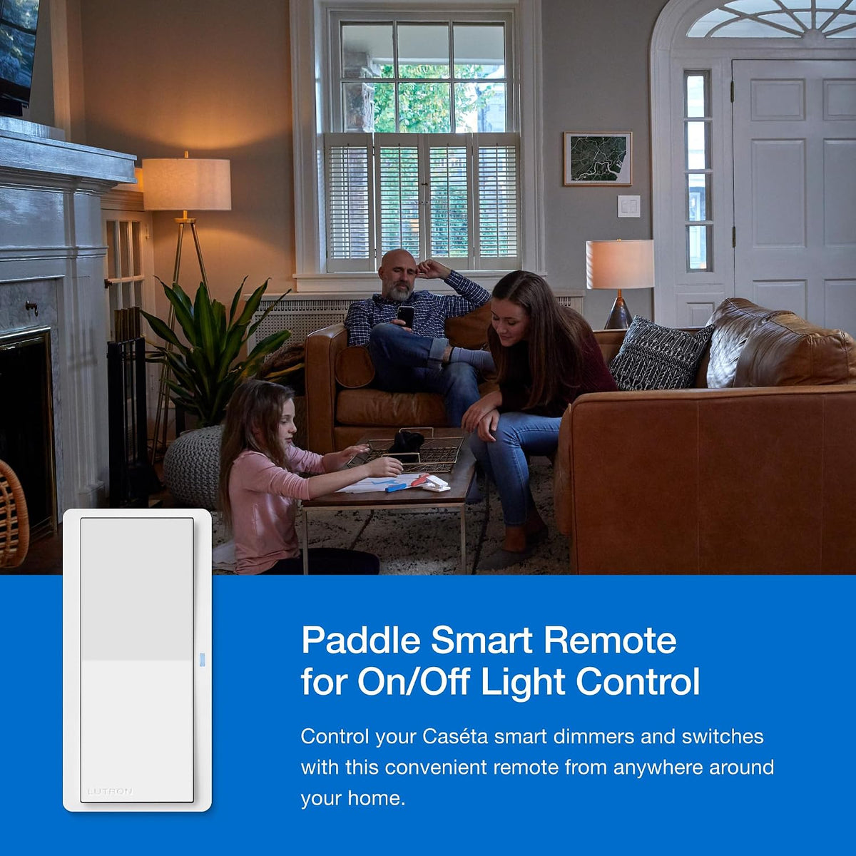 Lutron Paddle Pico Remote para atenuadores/interruptores Caseta Smart