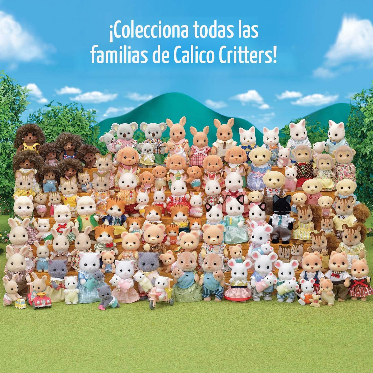 Calico Critters - Persian Cat Family - Juguetes coleccionables en miniatura