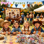 Paquete de 52 juguetes giratorios para fiestas de Rodeo para cumpleaños de niños, con temática occidental a granel para recompensas de aula, bolsas de regalos, suministros de fiesta de vaquero