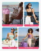 Bolsa de lona con iniciales para niñas, regalo para adolescentes