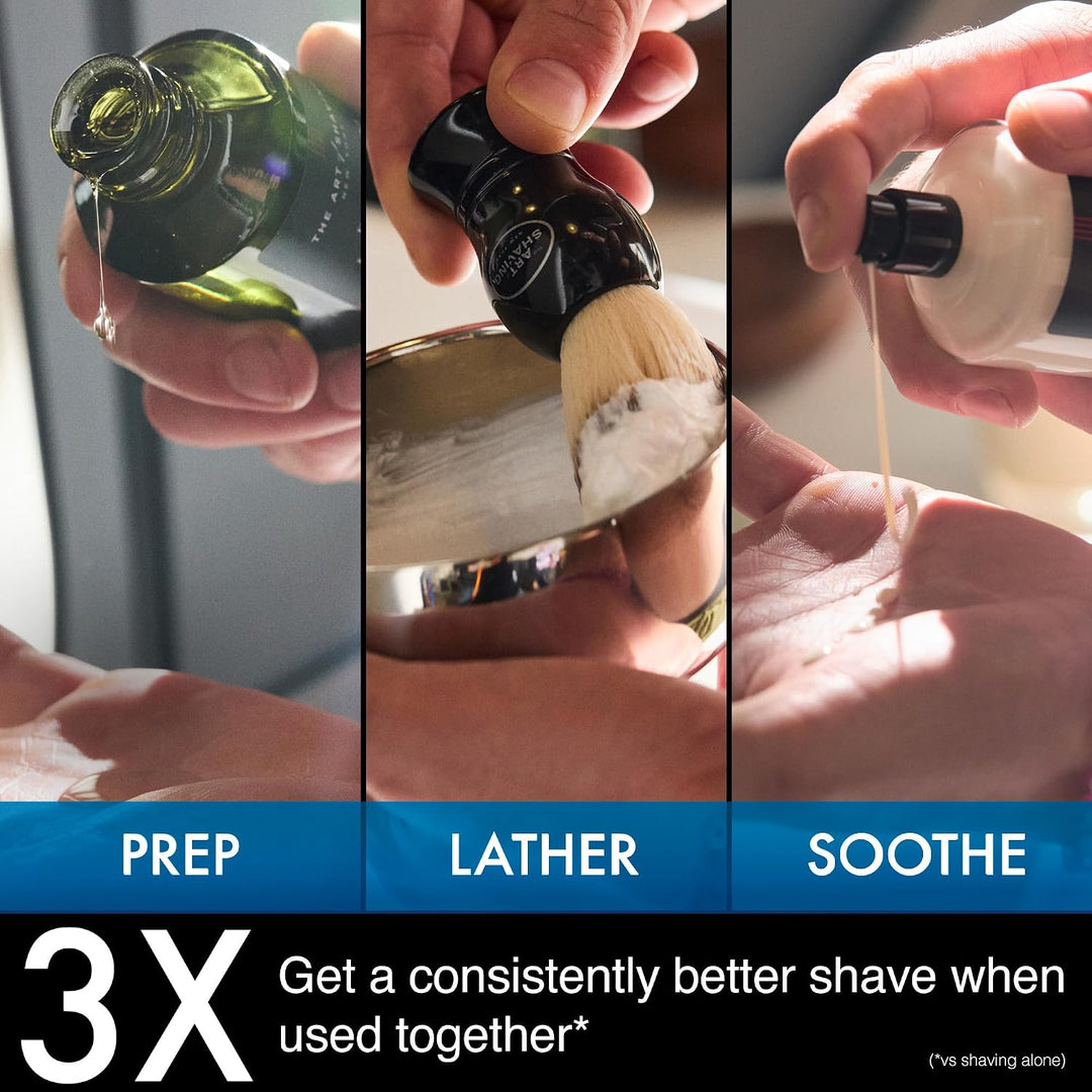 El arte de afeitar el aceite de barba pre afeitado para hombres