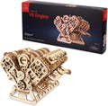 UGEARS V8 Kit de modelo de motor - Rompecabezas de madera 3D para adultos