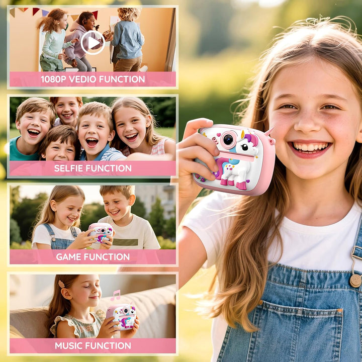 Cámara de impresión instantánea para niños, cámara digital para niñ...