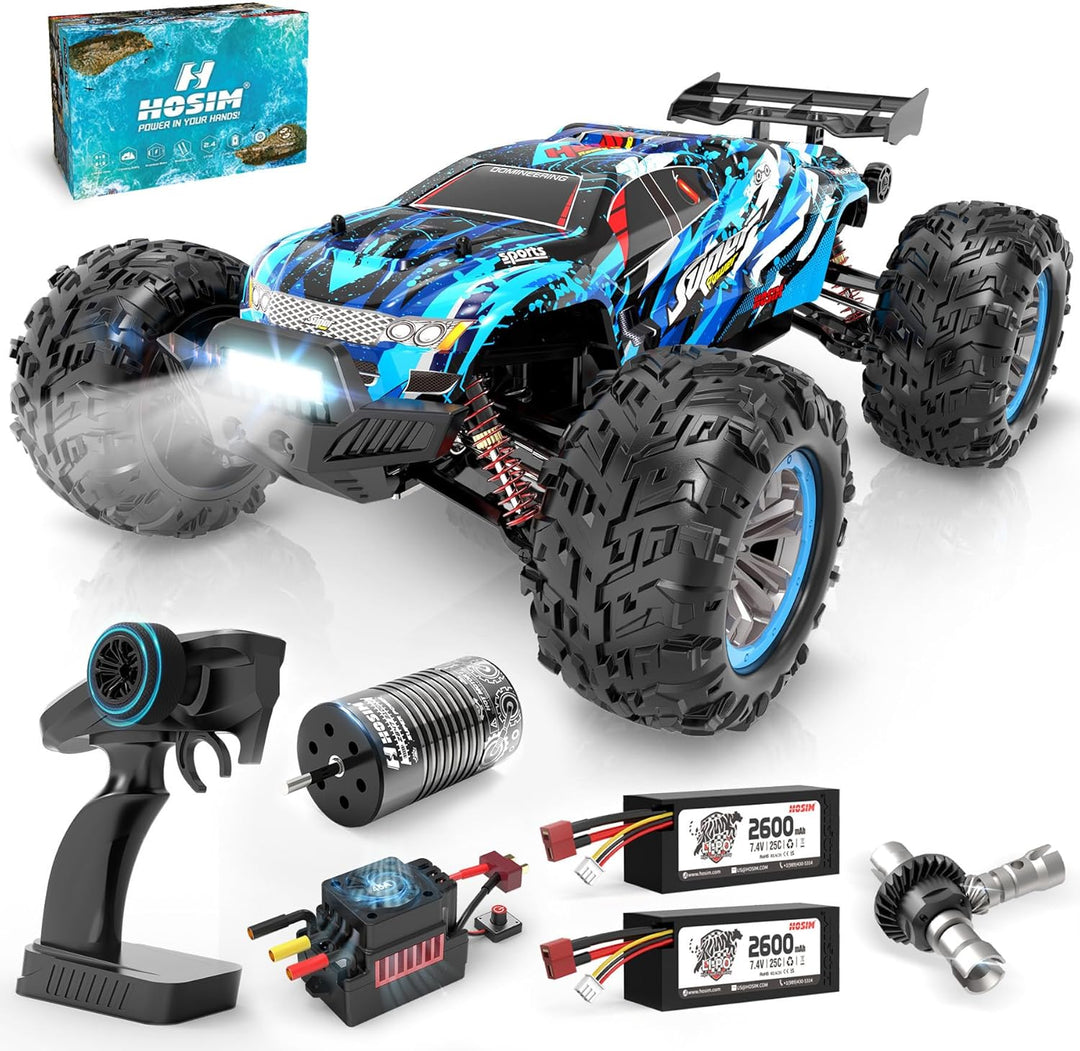 Hosim - Coches RC sin escobillas, 1:10 68+ km\/h de alta velocidad,...