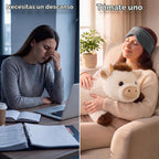 Mewaii Animales de peluche con peso de vaca con máscara de ojos, 3-5 libras