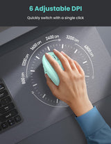 TECKNET Ratón Ergonómico, Ratón Inalámbrico Vertical Bluetooth, Bat...