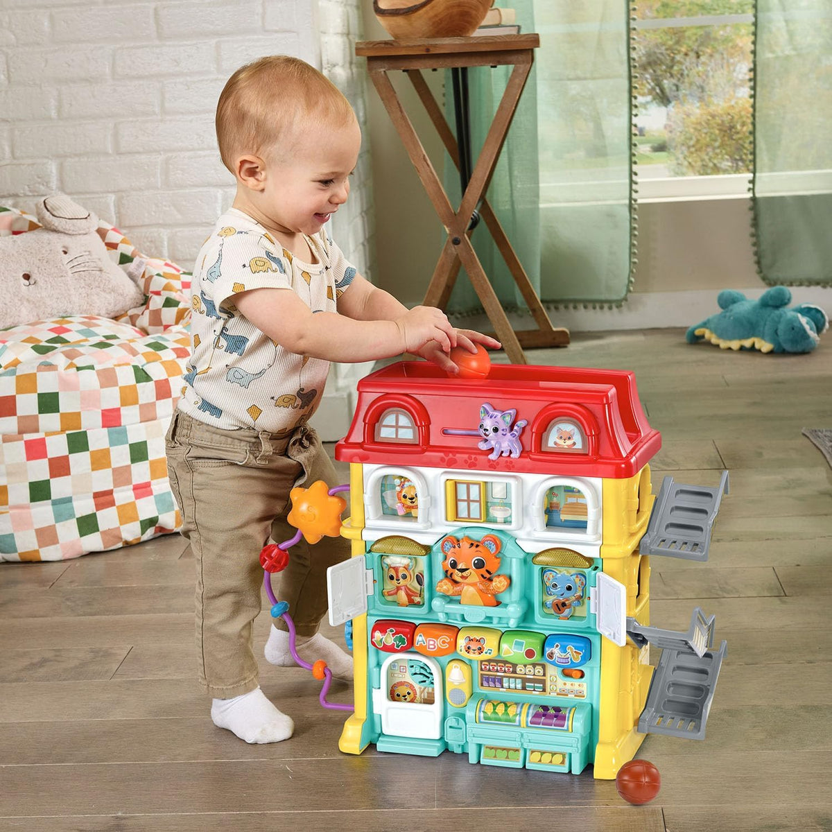 VTech Juguete de exploración para niños pequeños de la ciudad de actividades arriba y abajo
