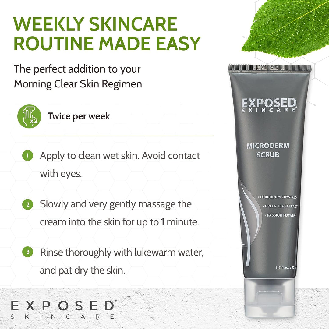 Exposed Skin Care, Microderm - Exfoliante facial con cristales de c...
