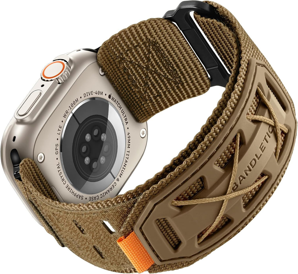 Bandletic Correa táctica ancha de nailon compatible con Apple Watch