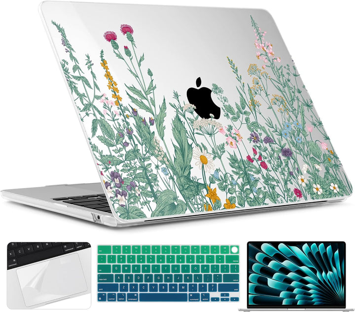 TWOLSKOO Funda para MacBook Air M4 de 13.6 pulgadas Versión 2025-20...