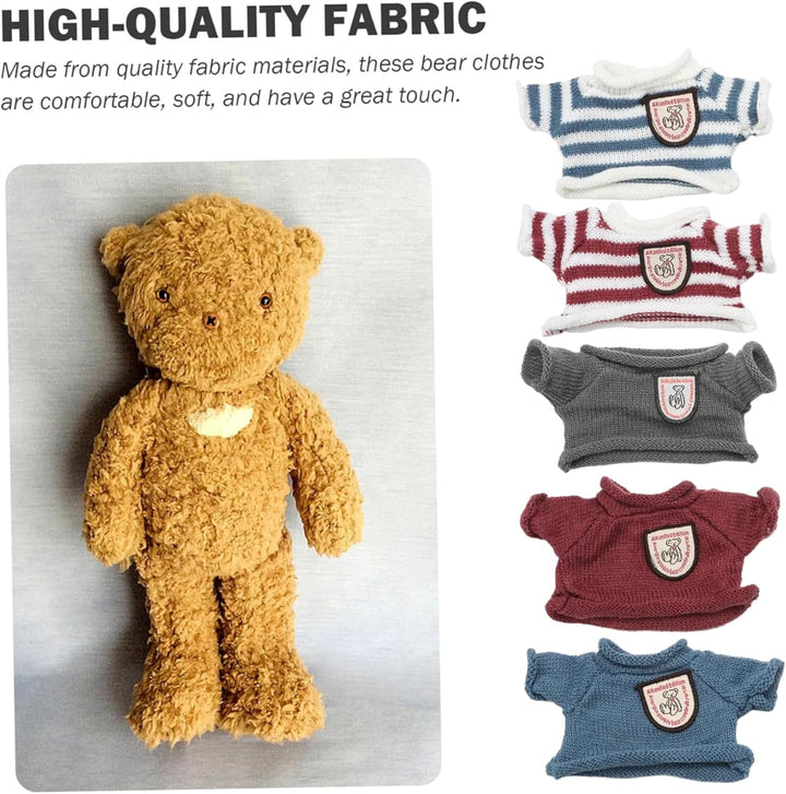 Juego de 5 piezas de ropa de oso de peluche trajes de