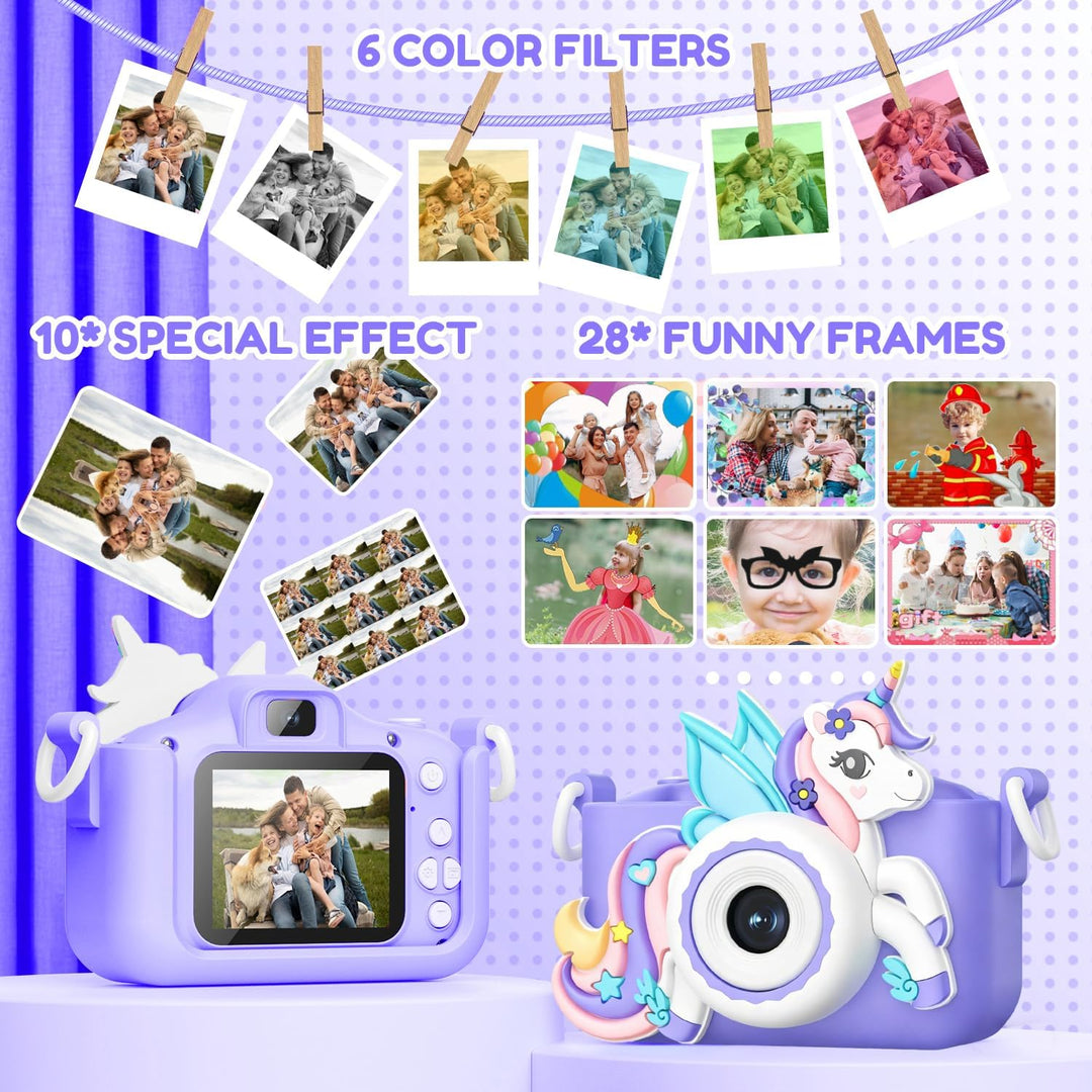 Cámara para niños y niñas de 3 a 12 años, cámara digital para niños...