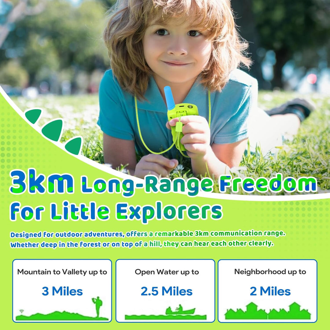 Vvinca Walkie Talkies para niños, juguetes recargables para edades...