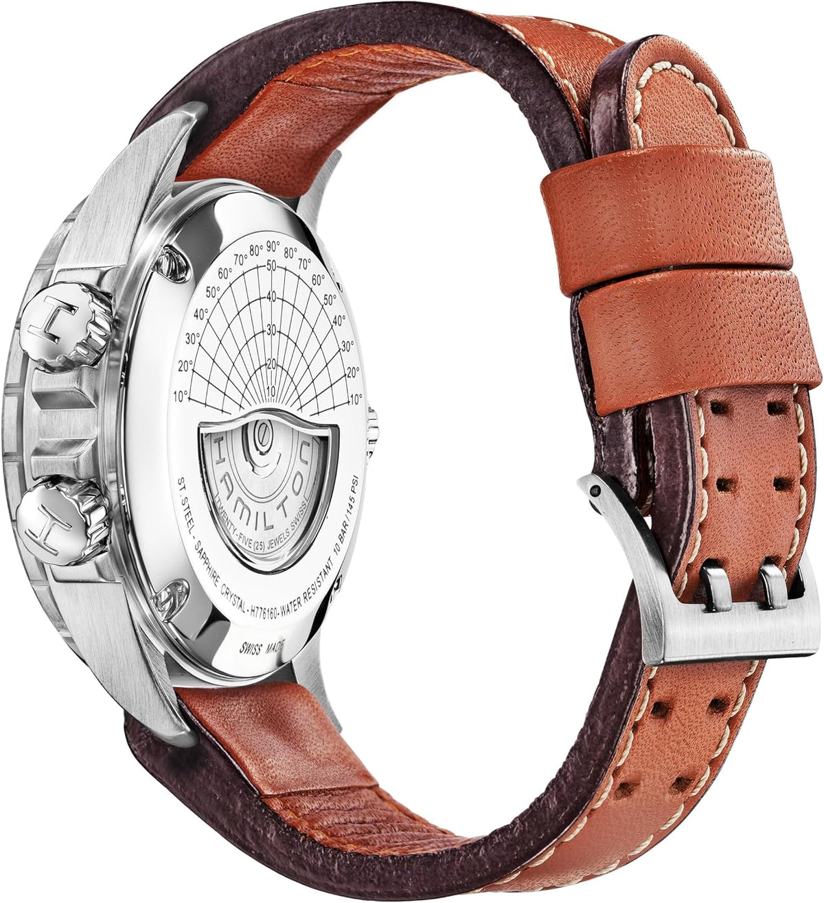 Hamilton Khaki Aviation Reloj automático para hombre, caja de acero