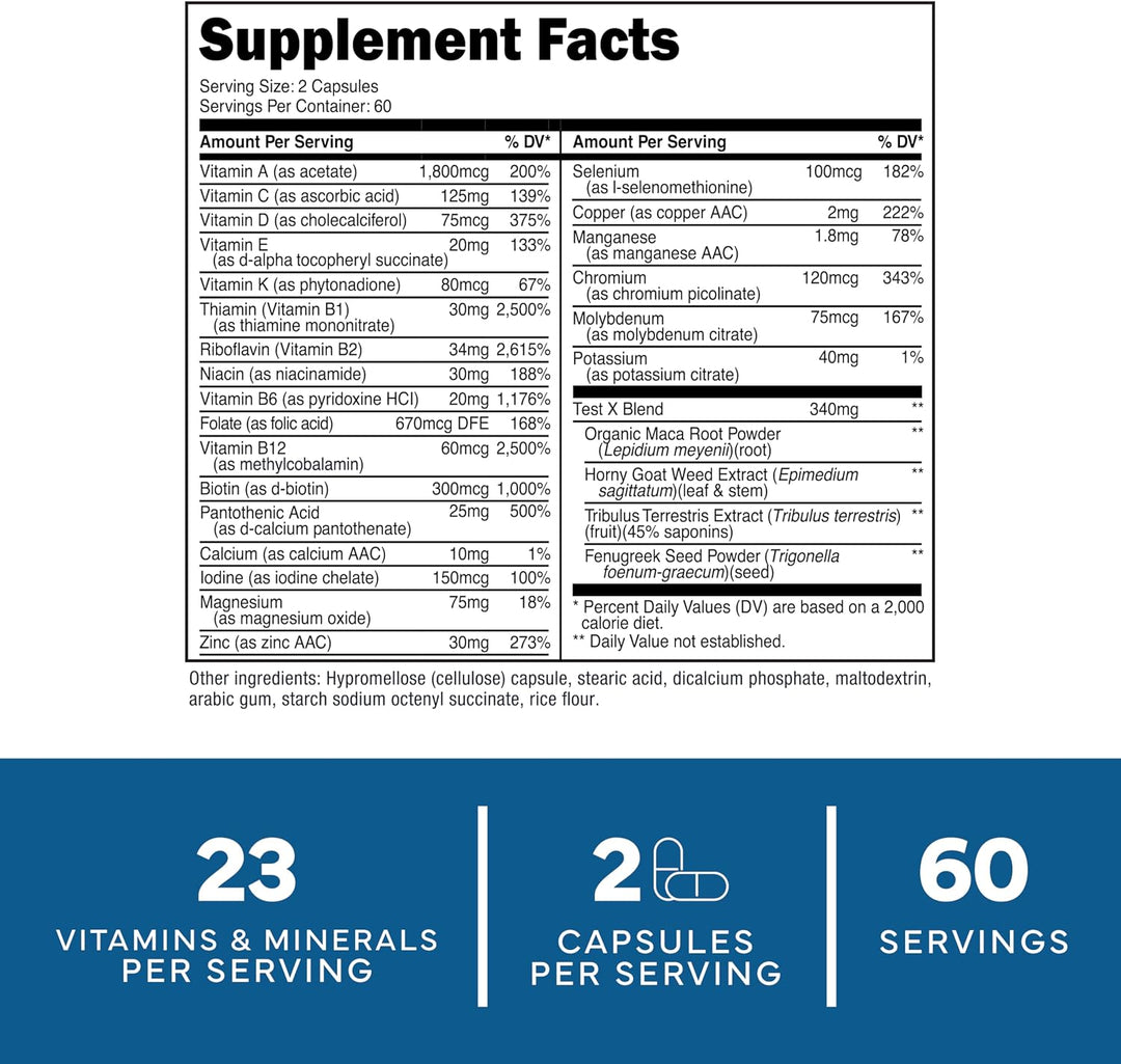 Type Zero Cápsulas multivitamínicas para hombres (120 cápsulas) (12...
