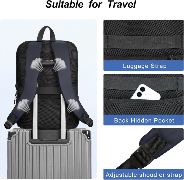 MOSISO Mochila para laptop para hombre, delgada, ligera, compacta,...