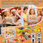 Accesorios de cocina de juego de simulación, 130 piezas de juguetes de