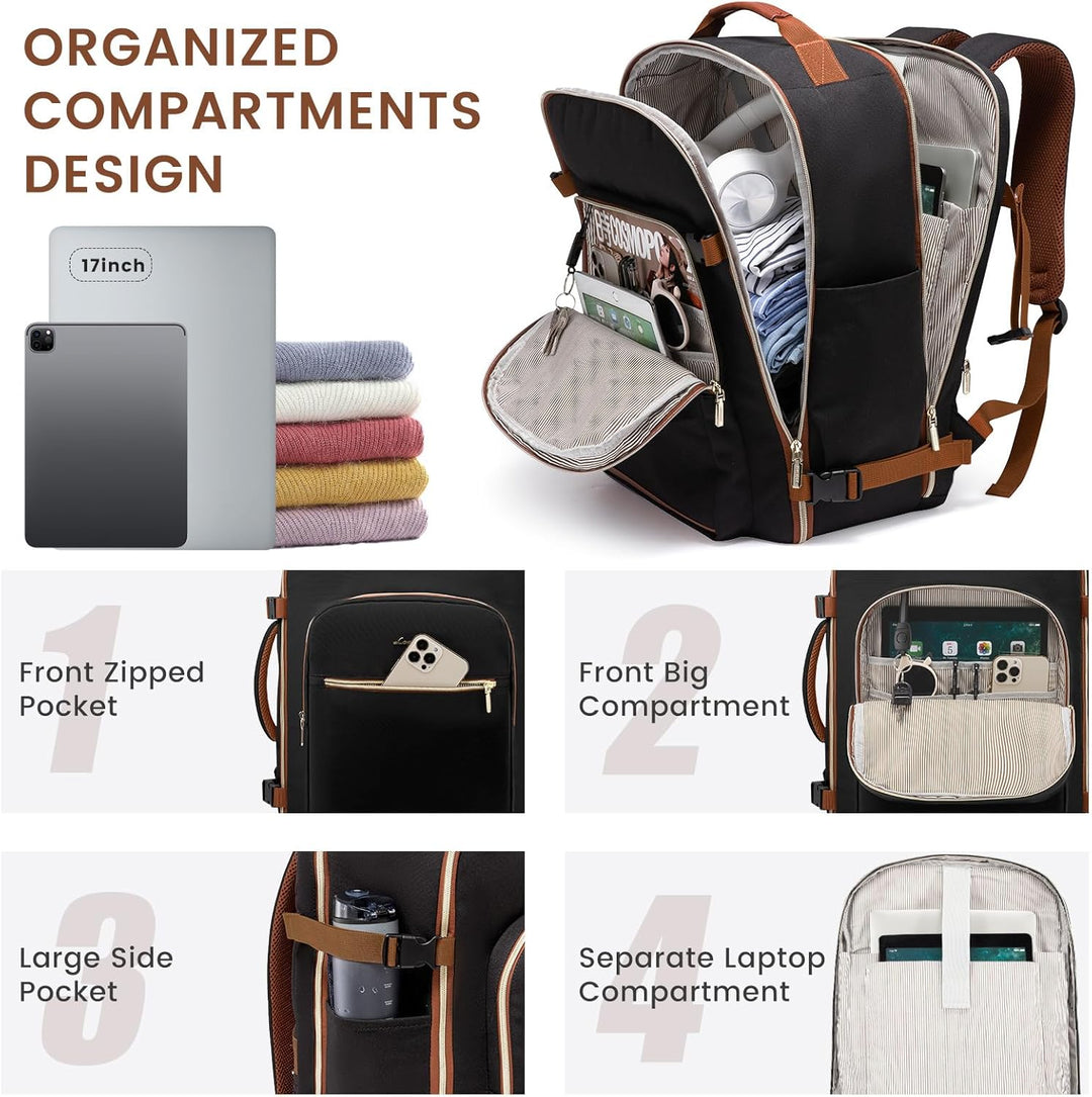 LOVEVOOK Mochila de viaje para llevar a bordo, Mochilas de viaje