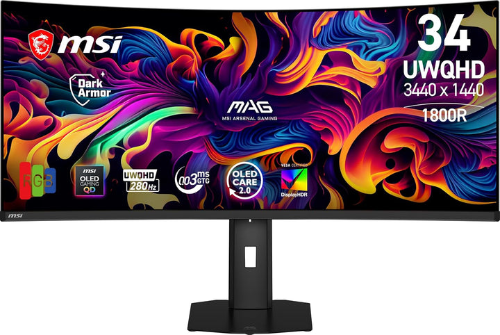 msi MAG 341CQP QD-OLED X28 34 pulgadas UWQHD Tándem QD-OLED Monitor...