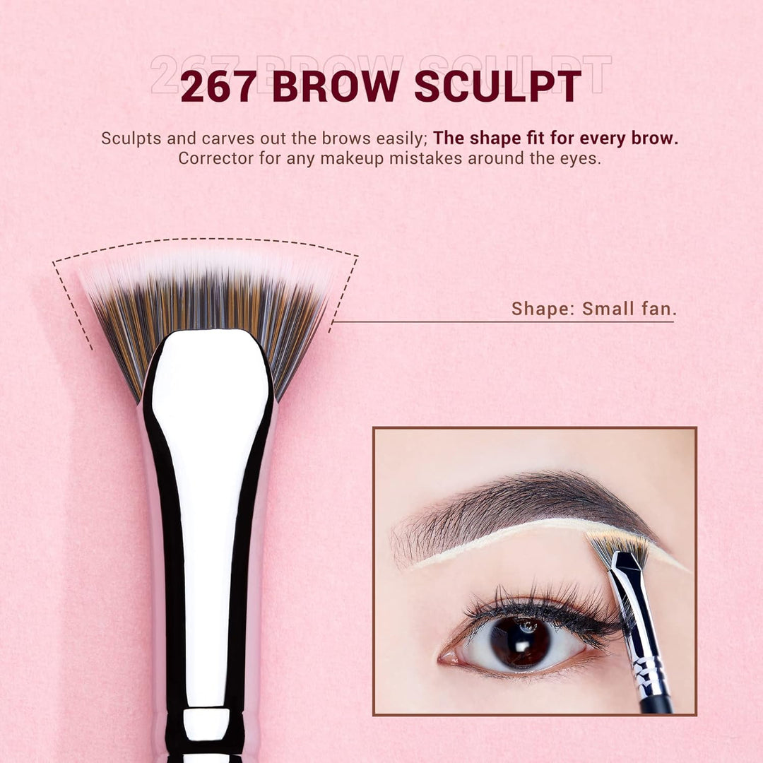 Jessup Juego de Brochas para Cejas de Maquillaje Profesional, Preci...