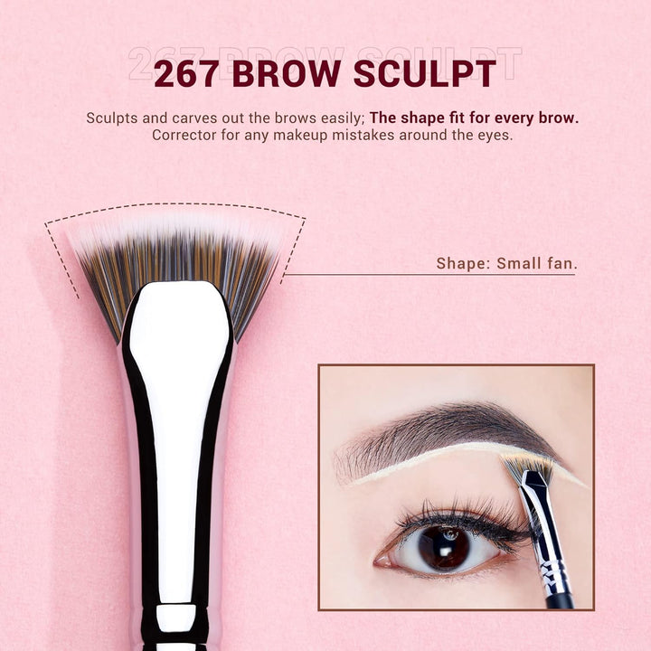 Jessup Juego de Brochas para Cejas de Maquillaje Profesional, Preci...