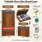 Juego de mesa plegable de carreras de caballos de 21 pulgadas para