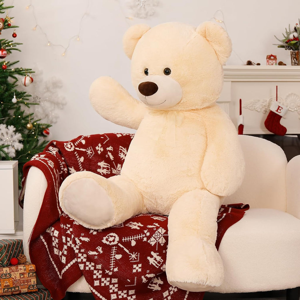 MorisMos Oso de Peluche Gigante Animal de Peluche 3 pies, 36 pulgadas, Oso de Peluche Grande para Decoración de Baby Shower, Animal de Peluche Grande y Suave Juguete de Peluche para Cumpleaños de