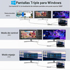 Estación de acoplamiento USB-C 14 en 1, 140 W PD 3.1, pantalla triple