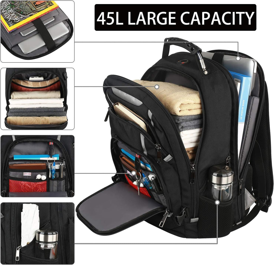 Mochila para portátil de 17 pulgadas, mochila de viaje grande para...