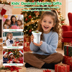 Microscopio de bolsillo de pantalla de 2.4 "para niños: Microscopio de mano 1000X para foto y video - Kits de ciencia portátiles Juguetes STEM - Regalos de Navidad/cumpleaños para niñas y niños de 3 a