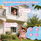 Walkie Talkies de video para niños con emparejamiento automático instantáneo, rango de 600 pies, no necesita WiFi, con video, voz y chat de imágenes, regalo perfecto para niños y niñas de 3