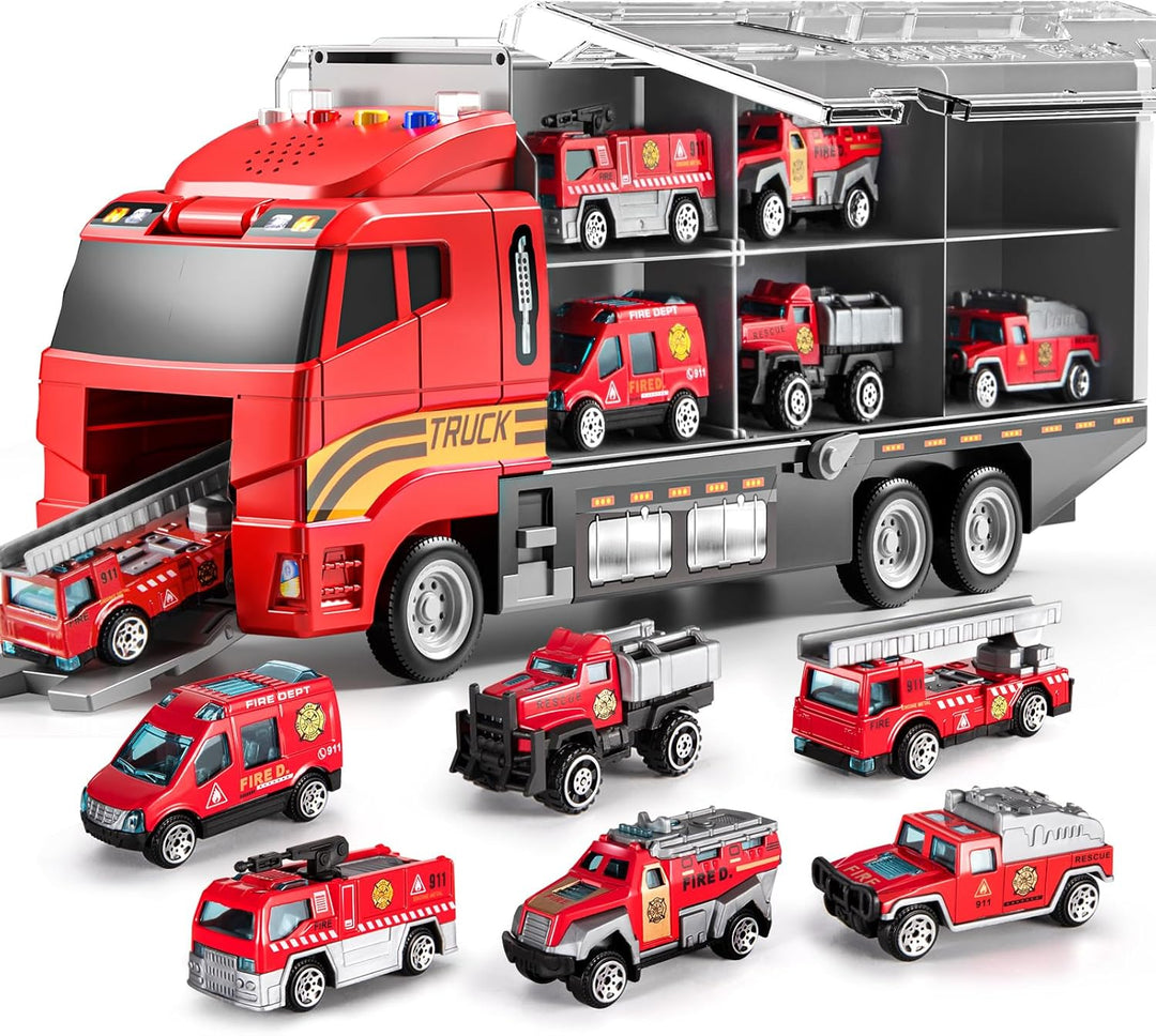 TEMI - Juego de vehículos de bomberos y rescate de emergencia fundi...