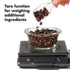 OXO Good Grips - Báscula de cocina de 5 libras con pantalla extraíble